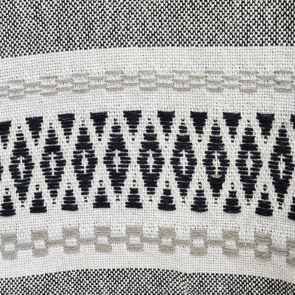 Bohemian Style Decorative Indian Cotton‎ Blue Throw Blanket With Texture 50x60in - Picture 8 of 13